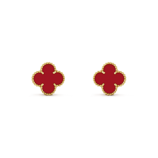 [Clover]CLOVER MINI 9.5MM CARNELIAN EARRINGS