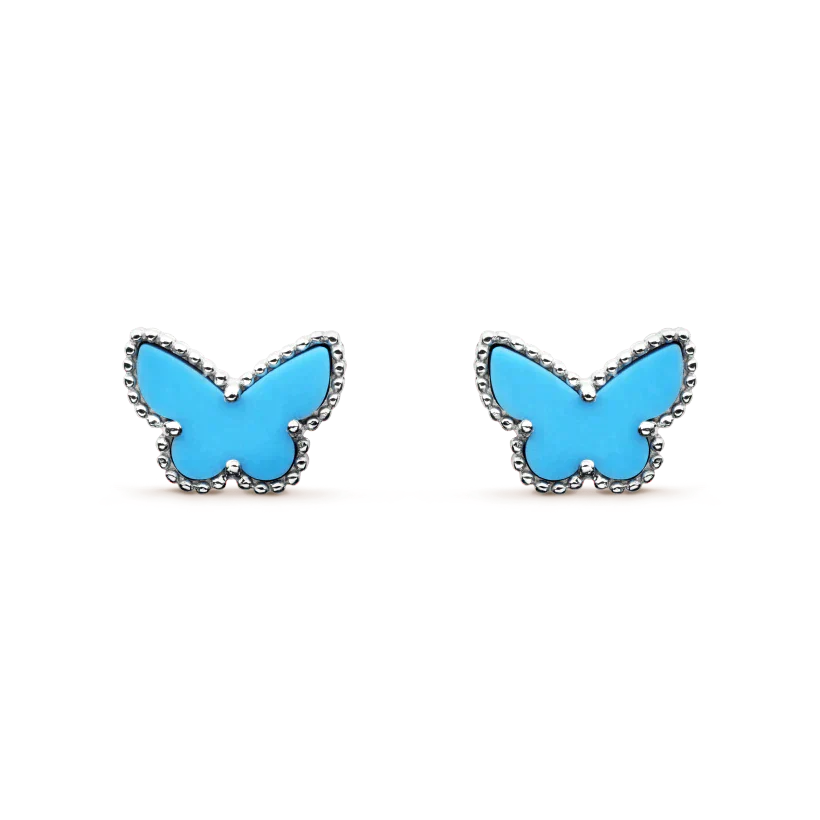 [Clover]BUTTERFLY TURQUOISE EARRINGS SILVER