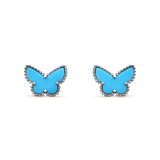 [Clover]BUTTERFLY TURQUOISE EARRINGS SILVER