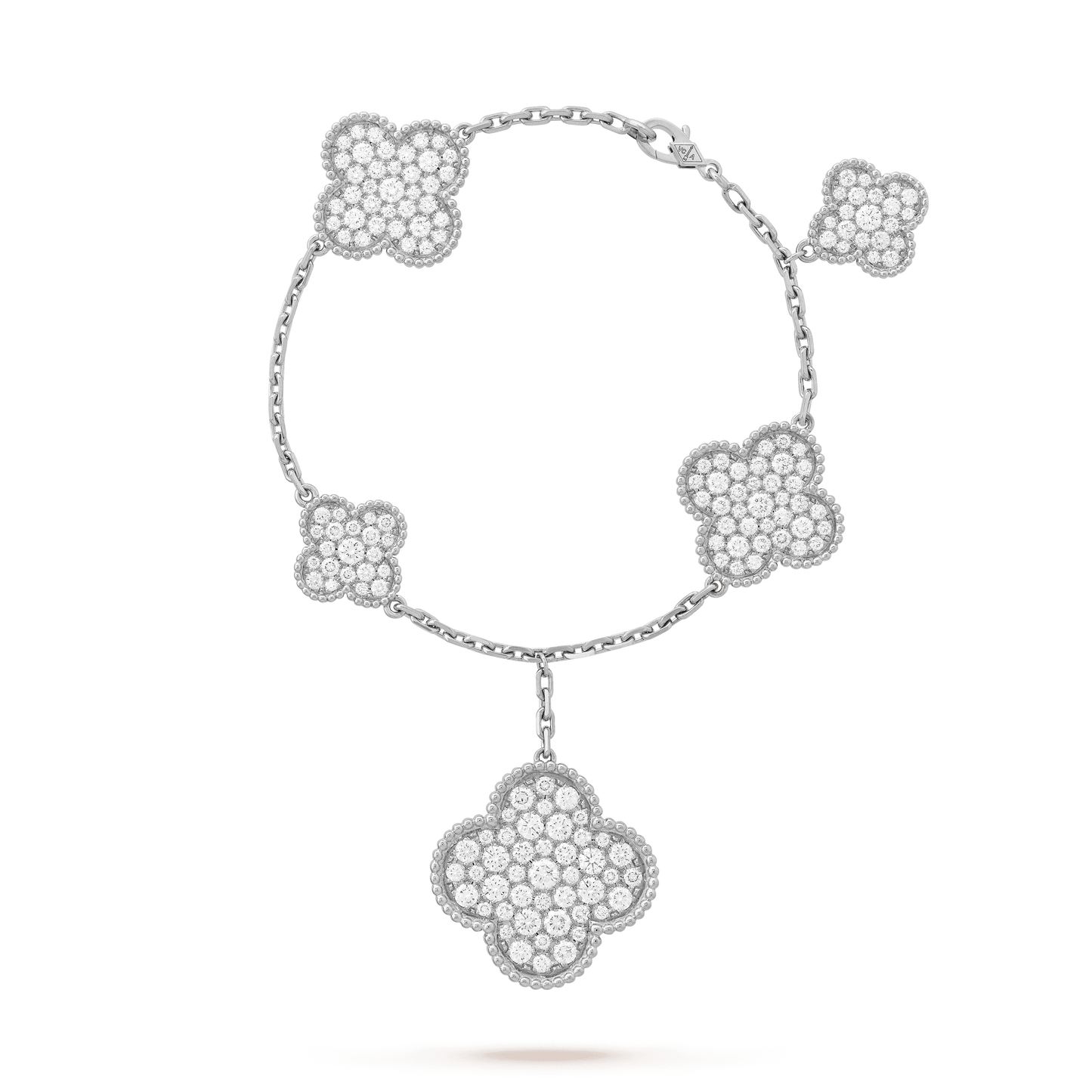 [Clover]CLOVER 6 MOTIFS SILVER DIAMOND BRACELET