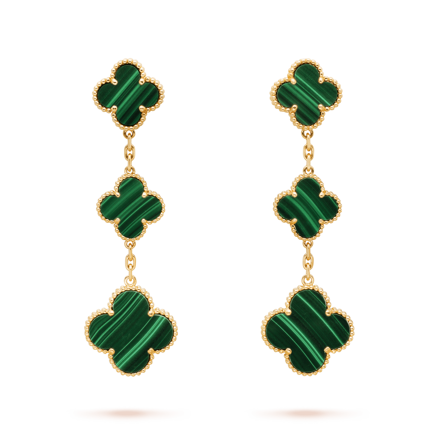 [Clover]CLOVER MALACHITE 3 MOTIFS GOLD
