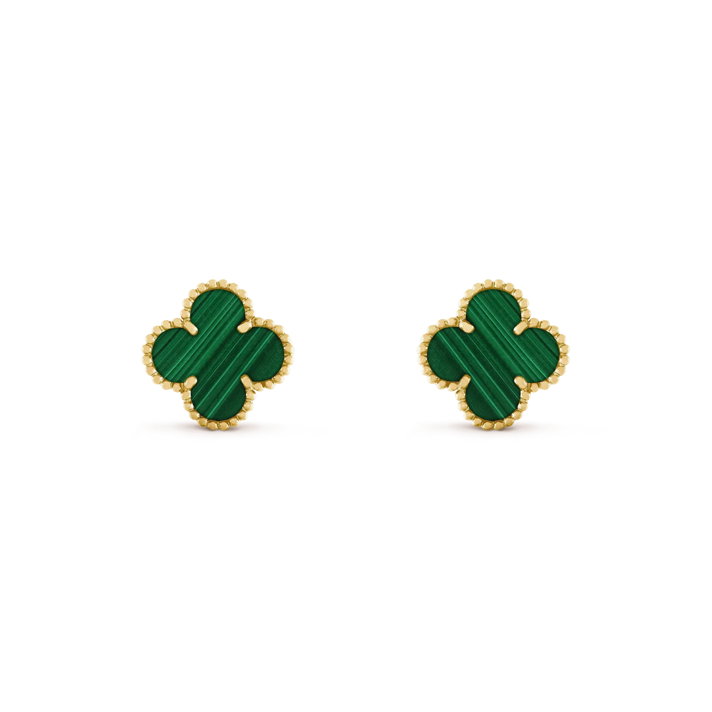 [Clover]CLOVER MEDIUM 1 MOTIFS MALACHITE  EARRINGS
