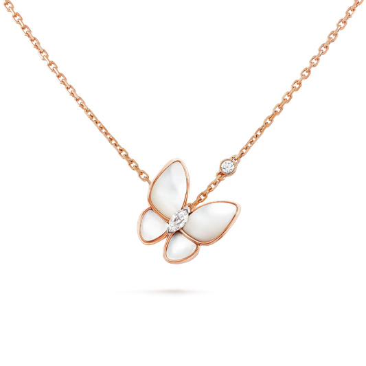 [Clover]BUTTERFLY MOP DIAMOND NECKLACE