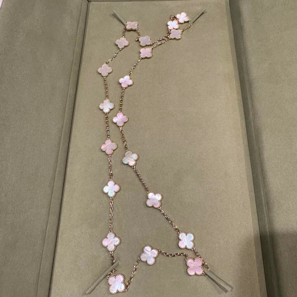 [Clover]CLOVER 20 MOTIFS PINK MOP NECKLACE