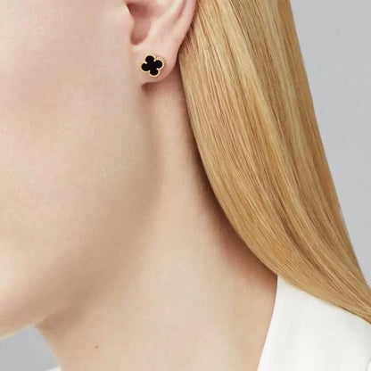 [Clover]CLOVER MINI 9.5MM BLACK MOP EARRINGS