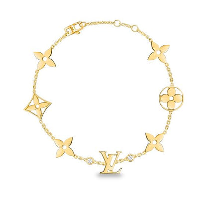 [Clover]STAR AND SUN 7 MOTIFS GOLD BRACELET