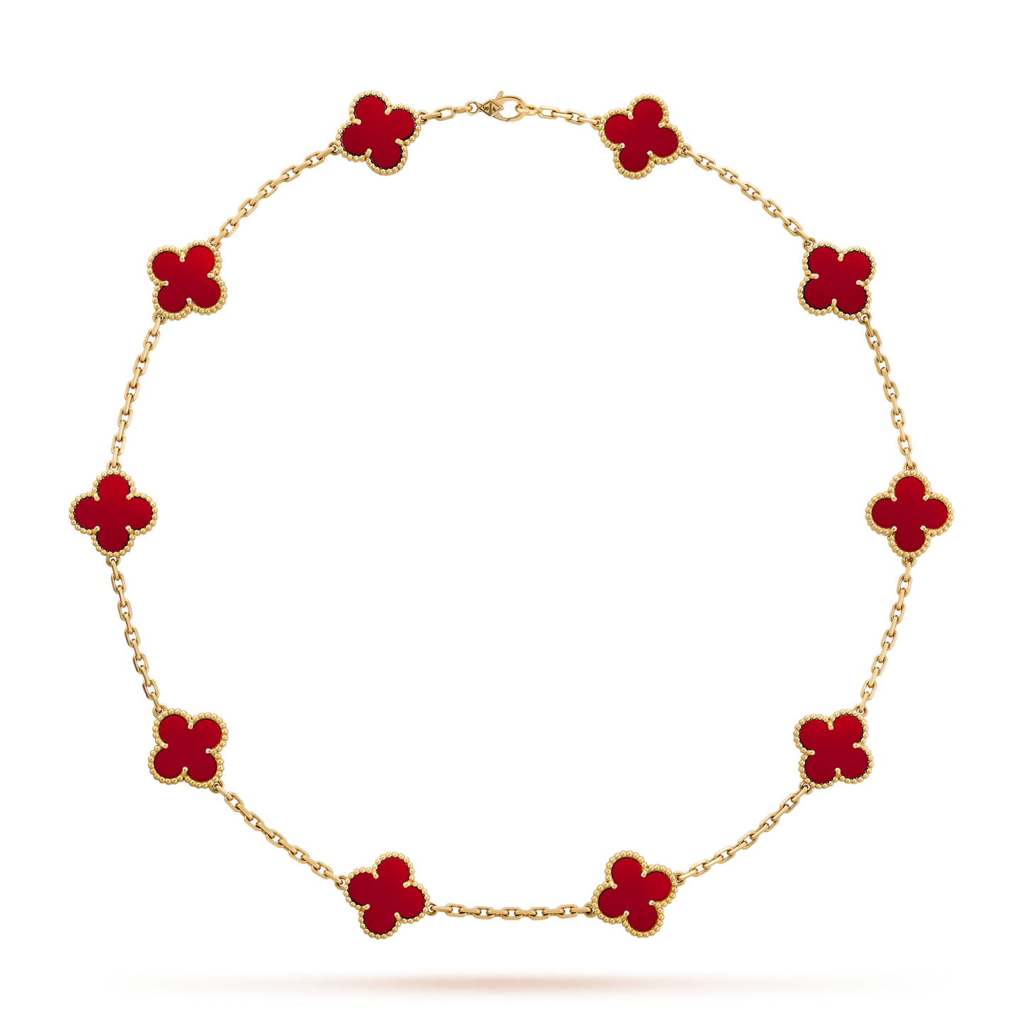 [Clover]CLOVER 10 MOTIFS CARNELIAN NECKLACE