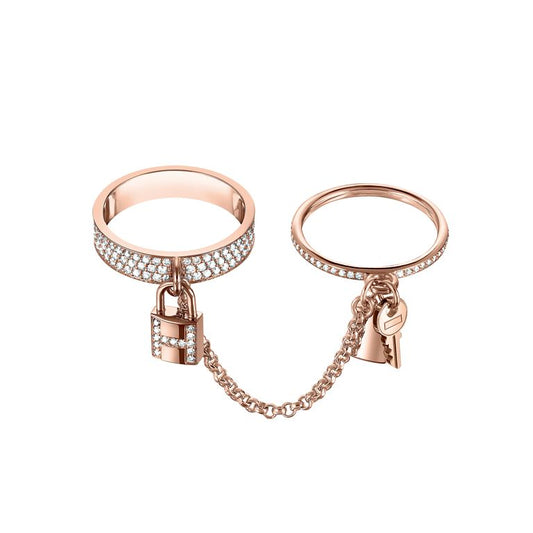 [Clover]HM KELLY CLOCHETTE DOUBLE RING IN  WITH DIAMONDS