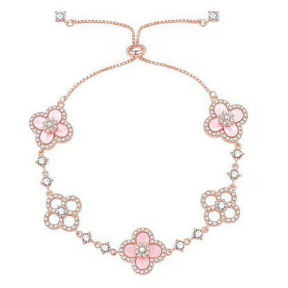 [Clover]CLOVER 5 MOTIF PINK BLUE RED WHITE BRACELET