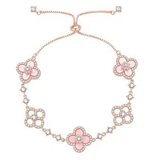 [Clover]CLOVER 5 MOTIF PINK BLUE RED WHITE BRACELET