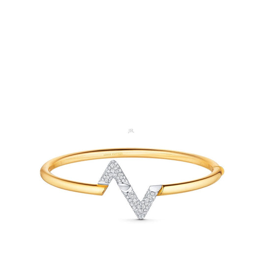 [Clover]VOLTE UPSITE DOWN GOLD DIAMOND BRACELET