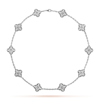 [Clover]CLOVER 10 MOTIFS DIAMOND NECKLACE