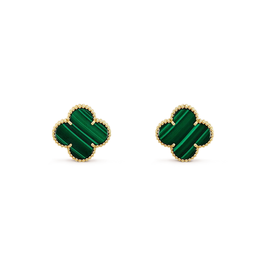 [Clover]CLOVER MINI 9.5MM MALACHITE  EARRINGS