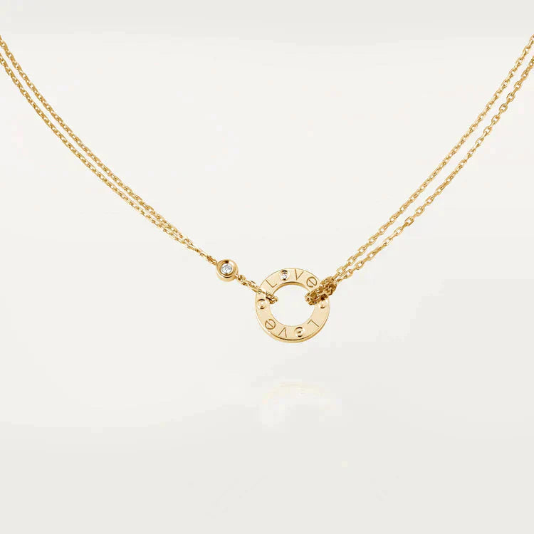 [Clover]LOVE NECKLACE 16MM 2 DIAMONDS