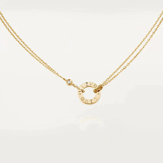 [Clover]LOVE NECKLACE 16MM 2 DIAMONDS