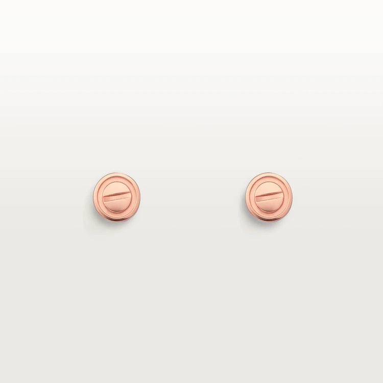 [Clover]LOVE EARRINGS PINK GOLD 10MM
