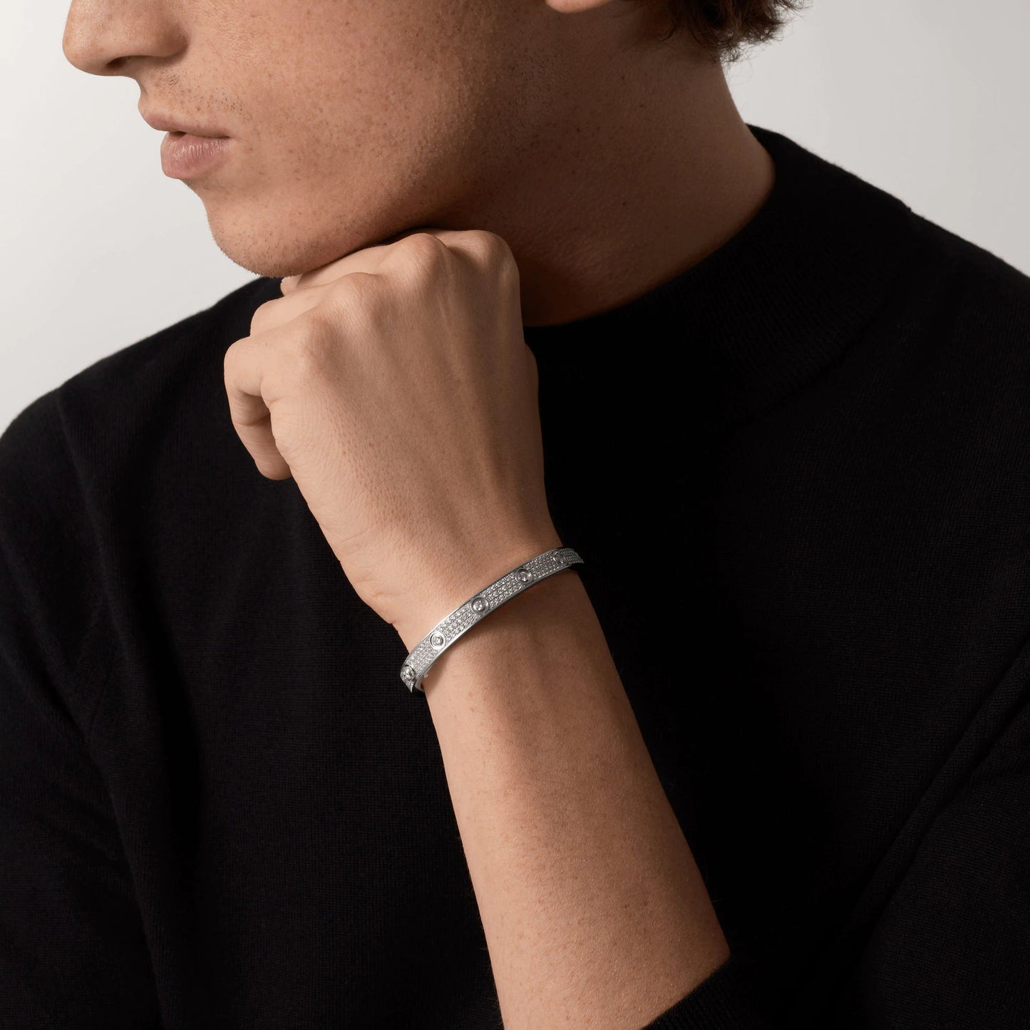 [Clover]LOVE BRACELET 6.1MM DIAMOND-PAVED 10 BIG DIAMONDS