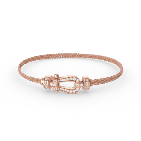 [Clover]FORCE SMALL HORSESHOE  DIAMOND CHAIN ROPE BRACELET