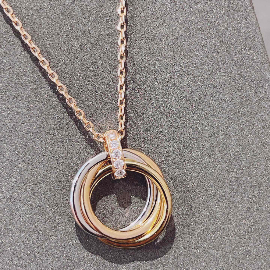 [Clover]TRINITY NECKLACE GOLD  DIAMONDS
