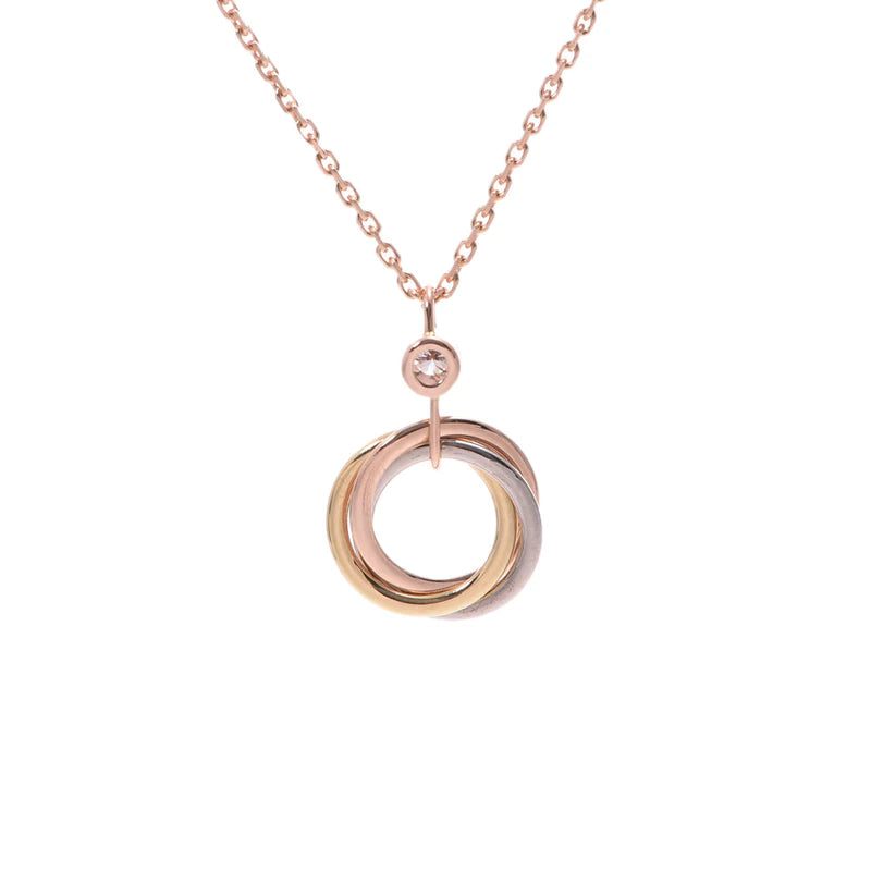 [Clover]TRINITY SILVER GOLD PINK GOLD NECKLACE