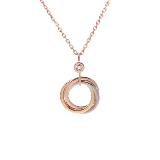 [Clover]TRINITY SILVER GOLD PINK GOLD NECKLACE