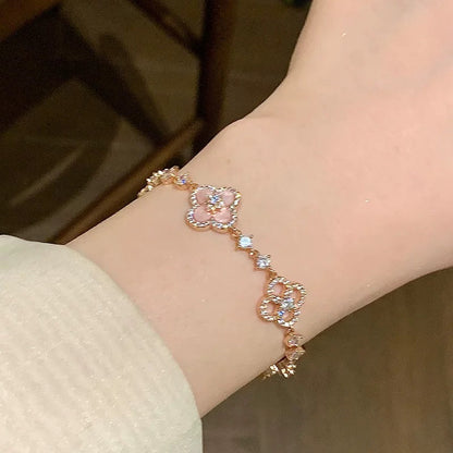 [Clover]CLOVER 5 MOTIF PINK BLUE RED WHITE BRACELET