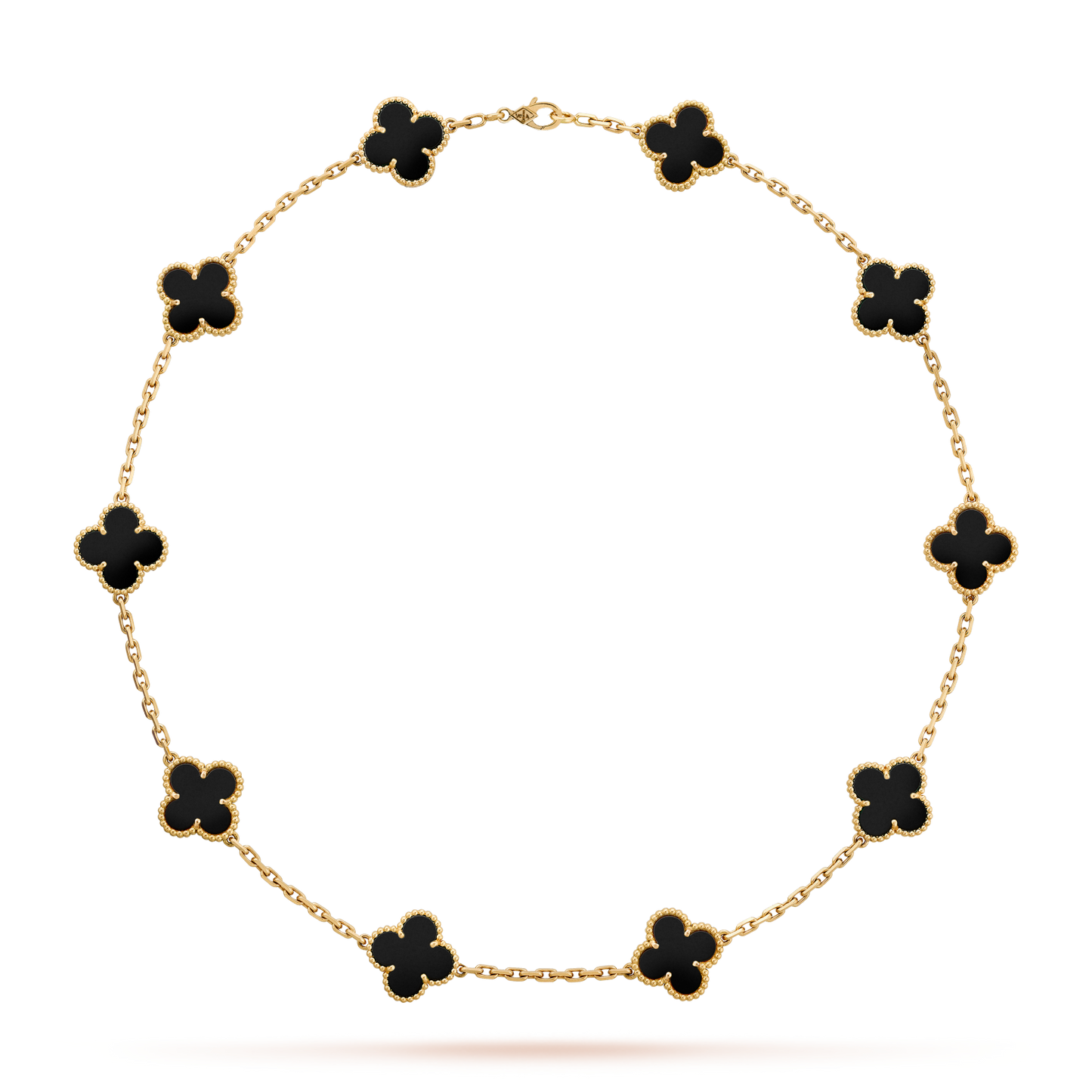 [Clover]CLOVER 10 MOTIFS ONYX NECKLACE