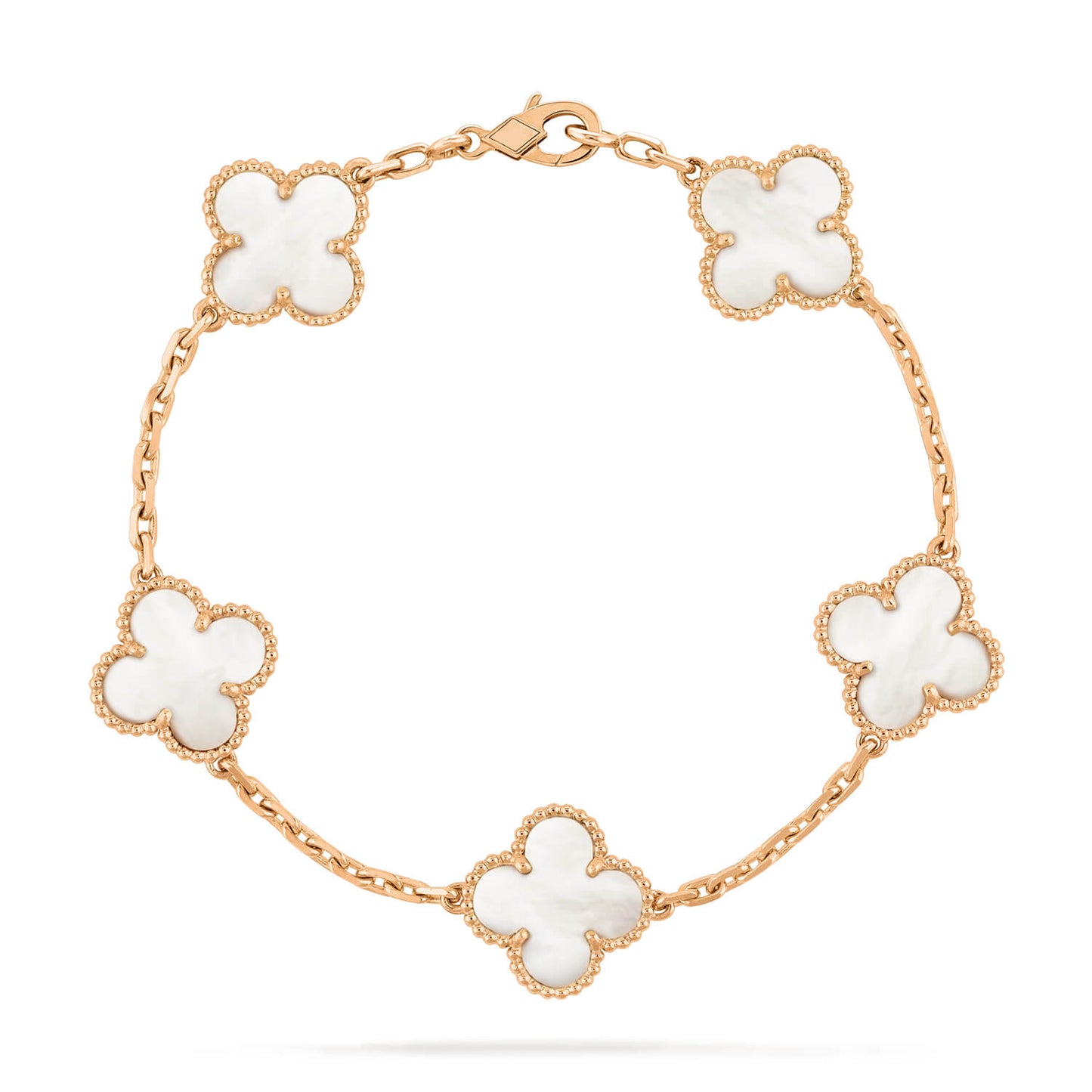 [Clover]CLOVER  5 MOTIF WHITE MOP BRACELET