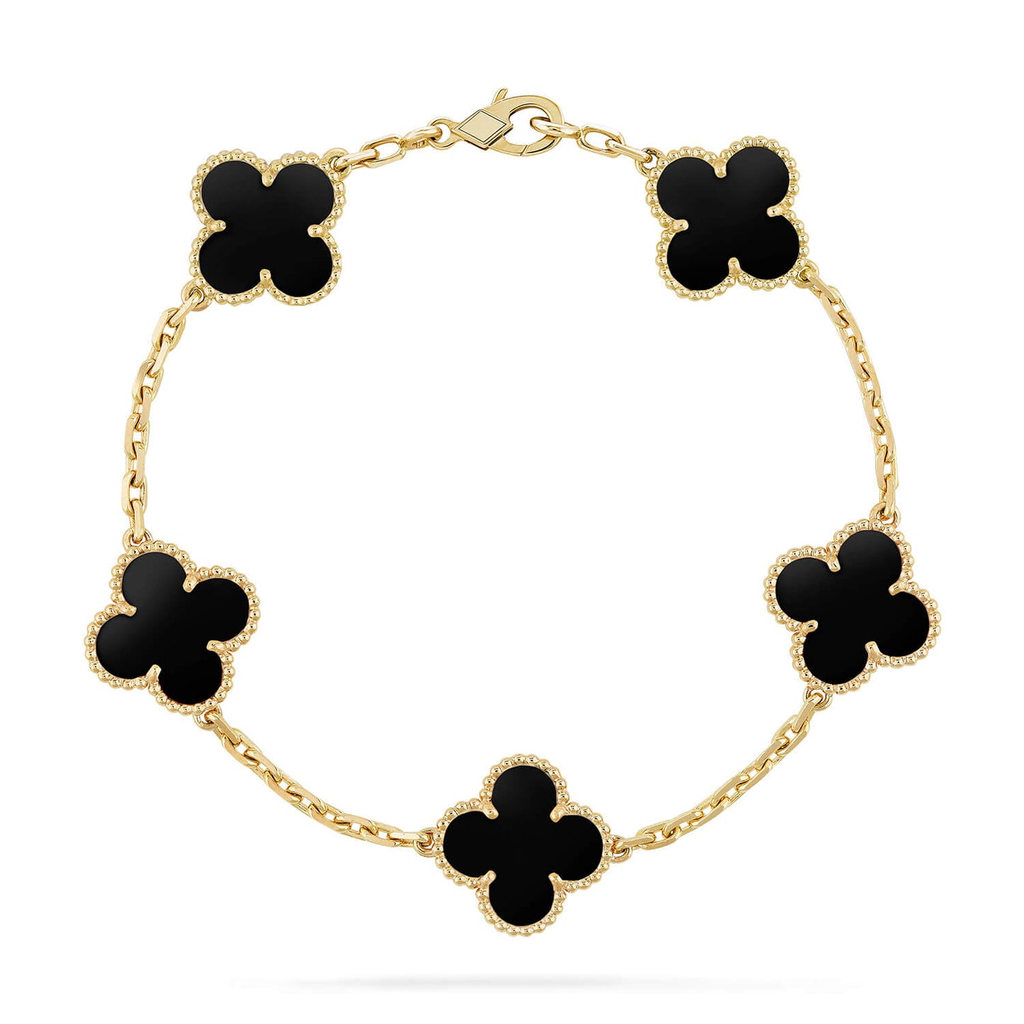 [Clover]CLOVER  5 MOTIFS BLACK ONYX BRACELET