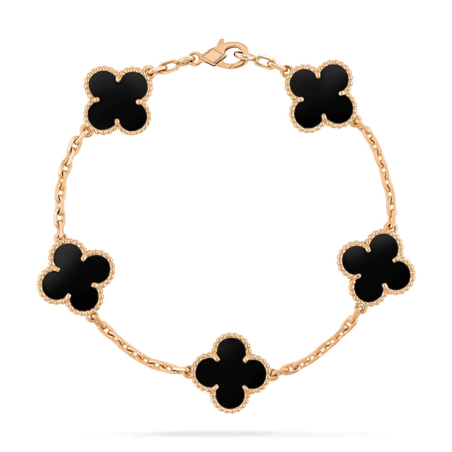 [Clover]CLOVER  5 MOTIFS BLACK ONYX BRACELET