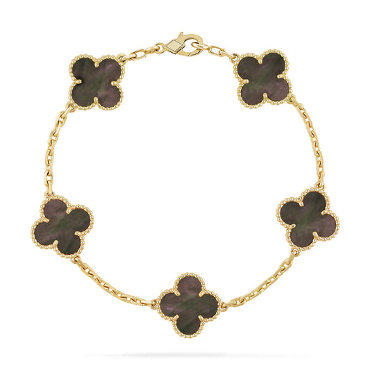 [Clover]CLOVER 5 MOTIF GRAY MOP  BRACELET