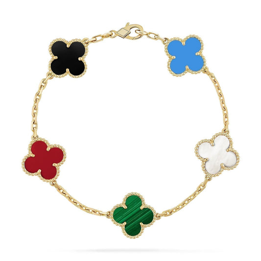 [Clover]CLOVER 5 MOTIFS MULTICOLOR  BRACELET
