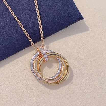 [Clover]TRINITY NECKLACE GOLD  DIAMONDS