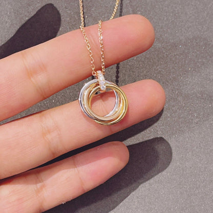 [Clover]TRINITY NECKLACE GOLD  DIAMONDS