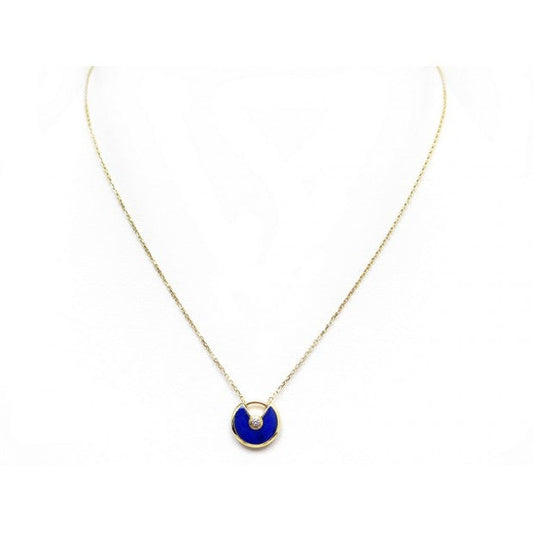 [Clover]AMULETTE ROSE GOLD AGATE NECKLACE