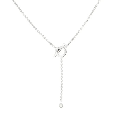 [Clover]FINESSE SILVER DIAMOND NECKLACE