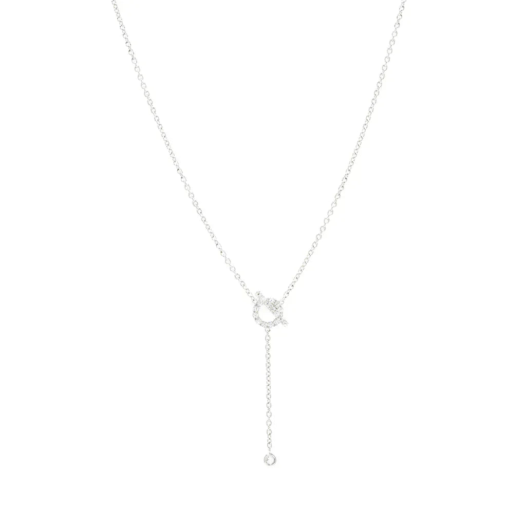 [Clover]FINESSE SILVER DIAMOND NECKLACE