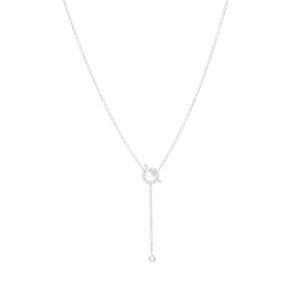 [Clover]FINESSE SILVER DIAMOND NECKLACE