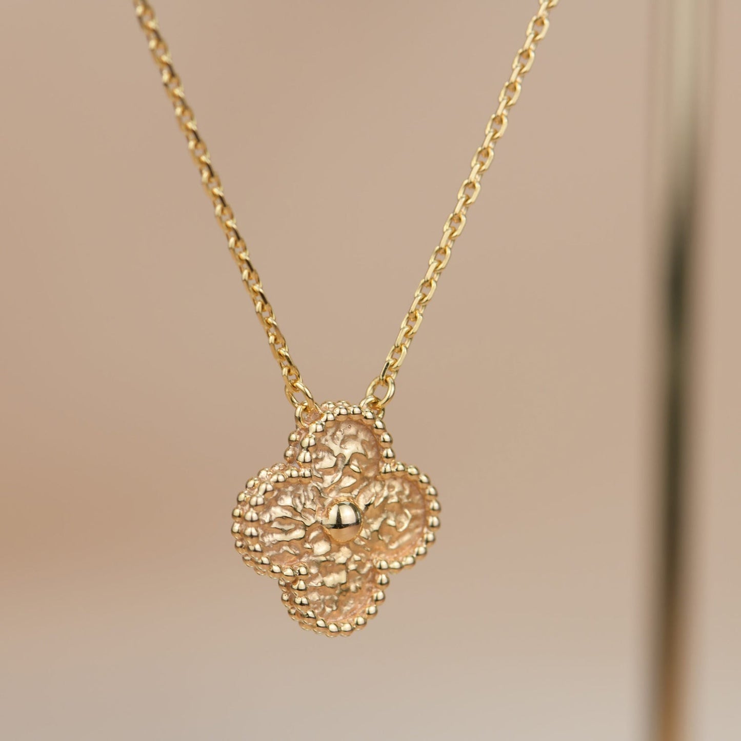 [Clover]CLOVER 15MM  BRONZING NECKLACE