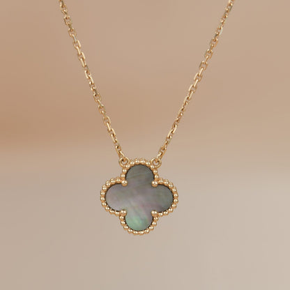 [Clover]CLOVER 15MM  GRAY MOTHER OF PEARL NECKLACE