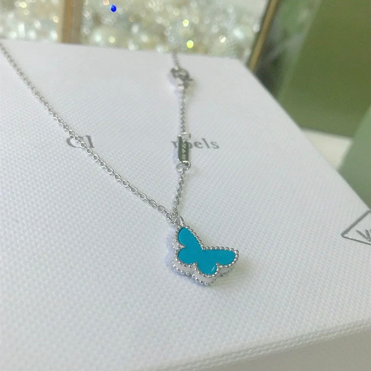 [Clover]BUTTERFLY TURQUOISE BUTTERFLY BRACELET SILVER