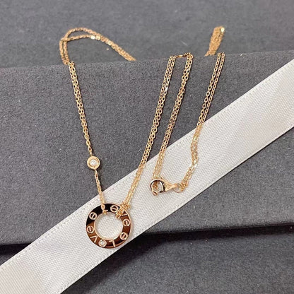 [Clover]LOVE NECKLACE 16MM 2 DIAMONDS