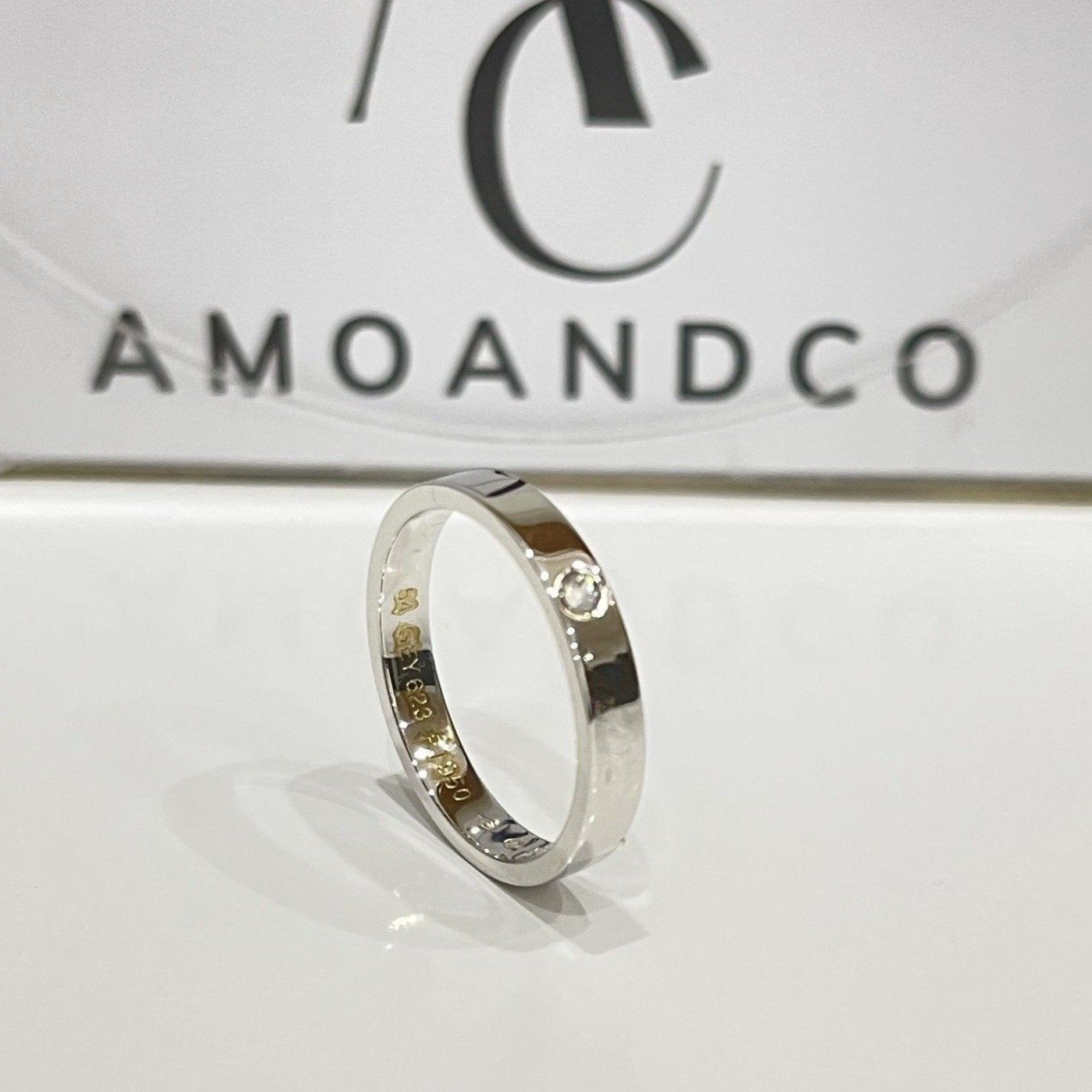 [Clover]LOVE RING 4MM 1 DIAMOND