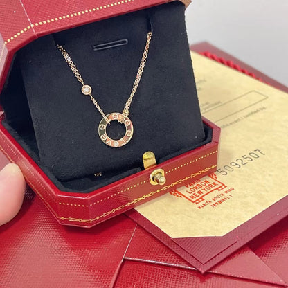 [Clover]LOVE NECKLACE 16MM 2 DIAMONDS