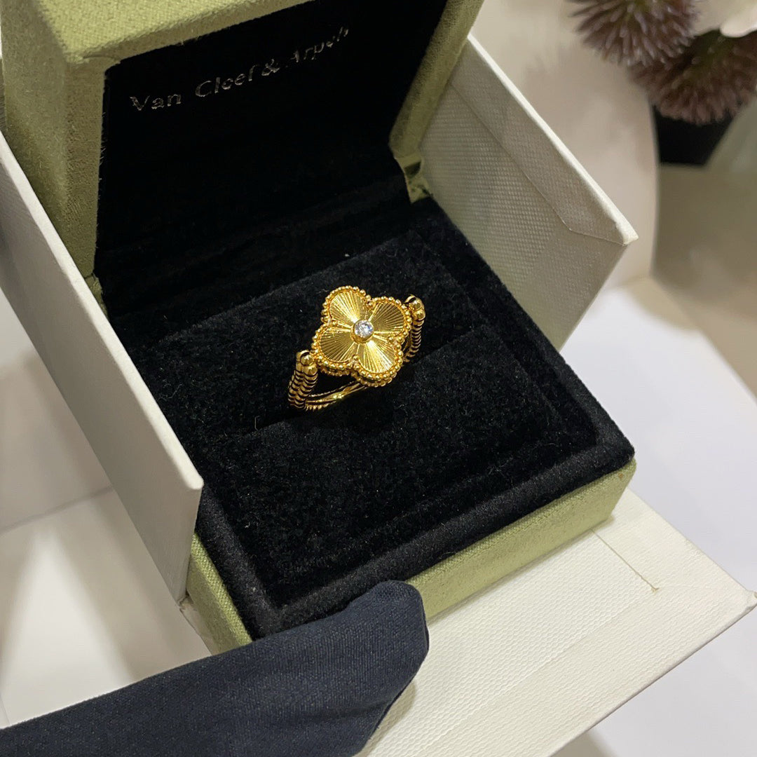 [Clover]CLOVER RIVERSIBLE BLUE AGATE RING