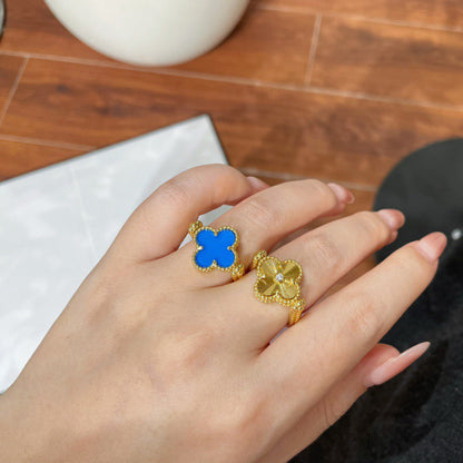 [Clover]CLOVER RIVERSIBLE BLUE AGATE RING