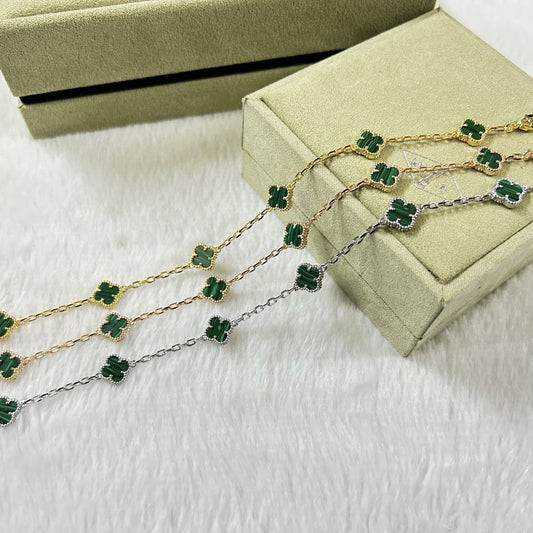 [Clover]CLOVER 6 MOTIF MALACHITE BRACELET