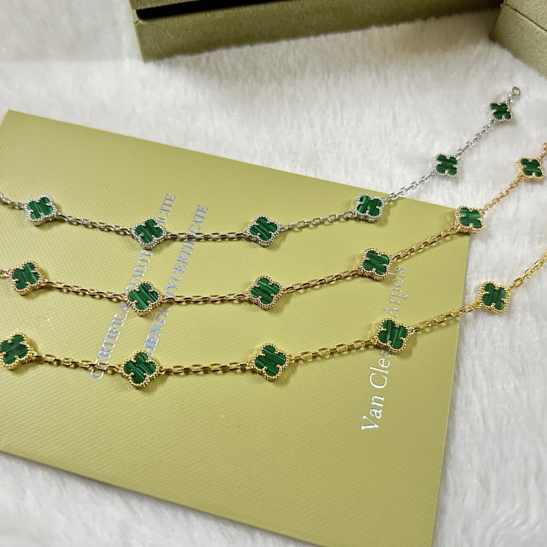 [Clover]CLOVER 6 MOTIF MALACHITE BRACELET