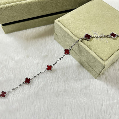 [Clover]CLOVER 6 MOTIF RED AGATE BRACELET