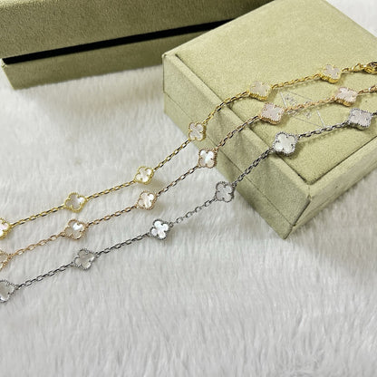 [Clover]CLOVER 6 MOTIF WHITE MOP BRACELET
